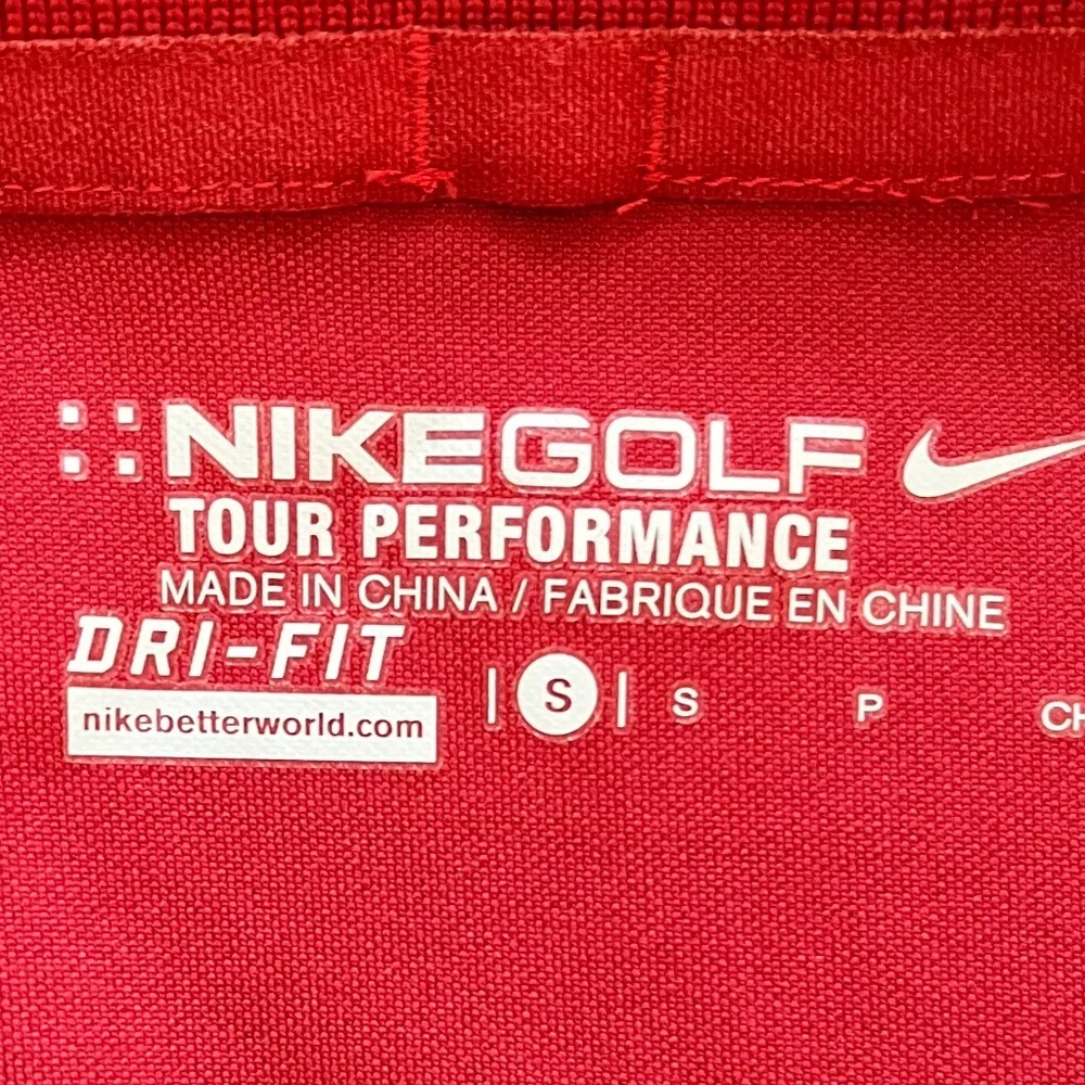Nike MENS Brick Red Tour Performance Dri-Fit Golf Polo Sz S